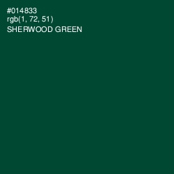 #014833 - Sherwood Green Color Image